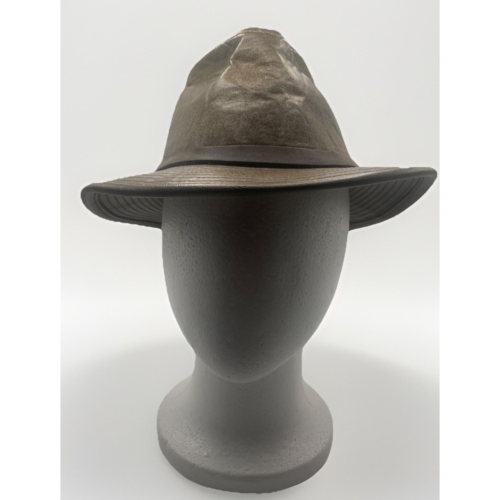 HENSCHEL Hatquarters BROWN LEATHER INDIANA JONES HAT MADE in USA SIZE Small